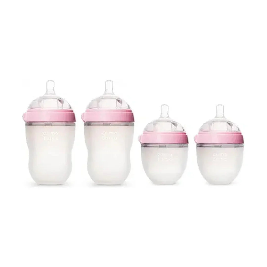 Comotomo Baby Bottle Bundle, Green, 5 Piece Set