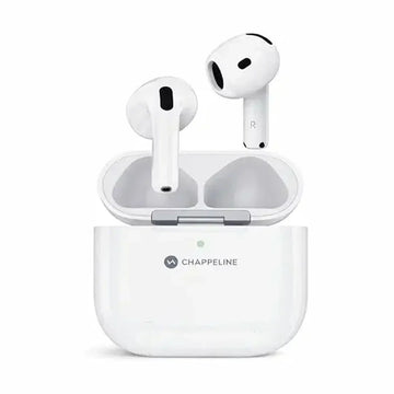 BL13 TWS Wireless Stereo Headphones, Bluetooth 5.3, with Silicone Case, Strap, Type-C Charging Cable, White, 4 in 1