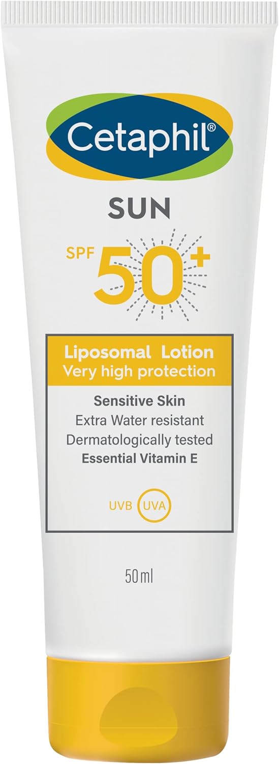 Cetaphil Sun Liposomal Lotion SPF 50+, Moisturizer sunscreen Face & Body Moisturizer for Sensitive Skin, Very High Protection and Water Resistent, Unscented 100 ml