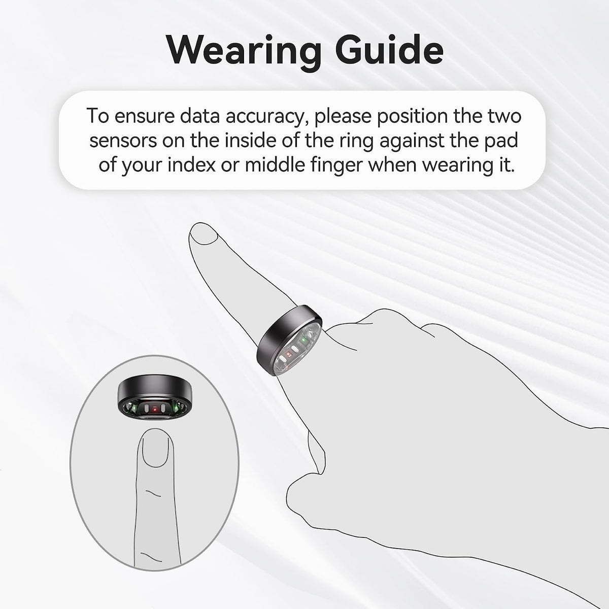 RingConn Gen 2, World’s First Smart Ring with Sleep Apnea Monitoring, No APP Subscription, 12-Day Battery Life, Stress/Heart Rate/Women's Health Tracker, Android & iOS Compatible (Black, Size 6)