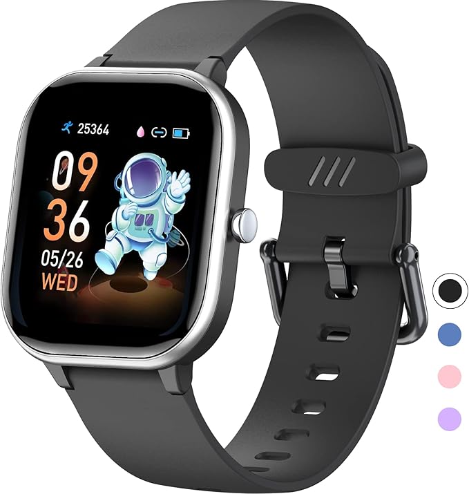 Kids Fitness Tracker Watch, IP68 Waterproof Smart Watch with 19 Sport Modes, Pedometer, Heart Rate Monitor, 19 Sports Modes, Great Gift for Kids