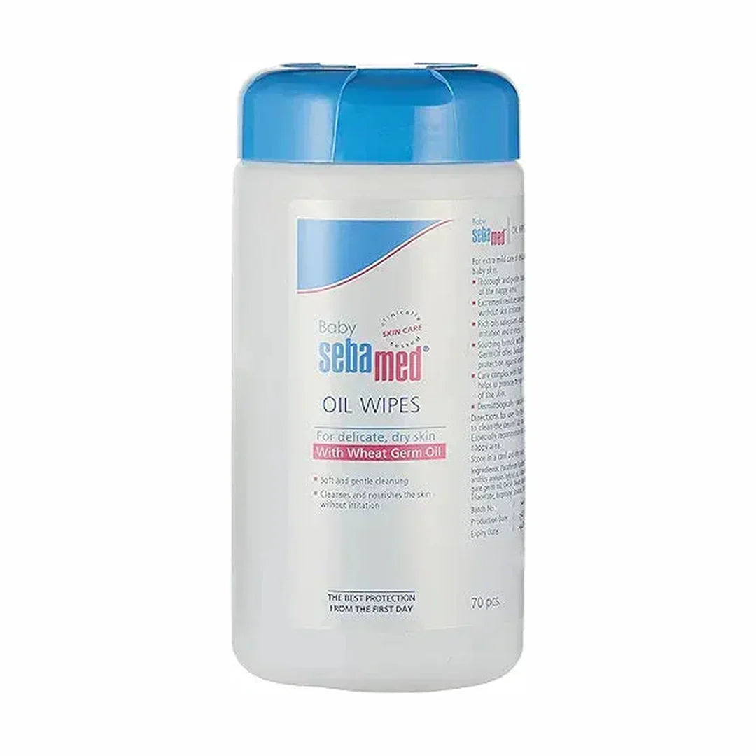 SEBAMED BABY OIL WIPES 70PCS