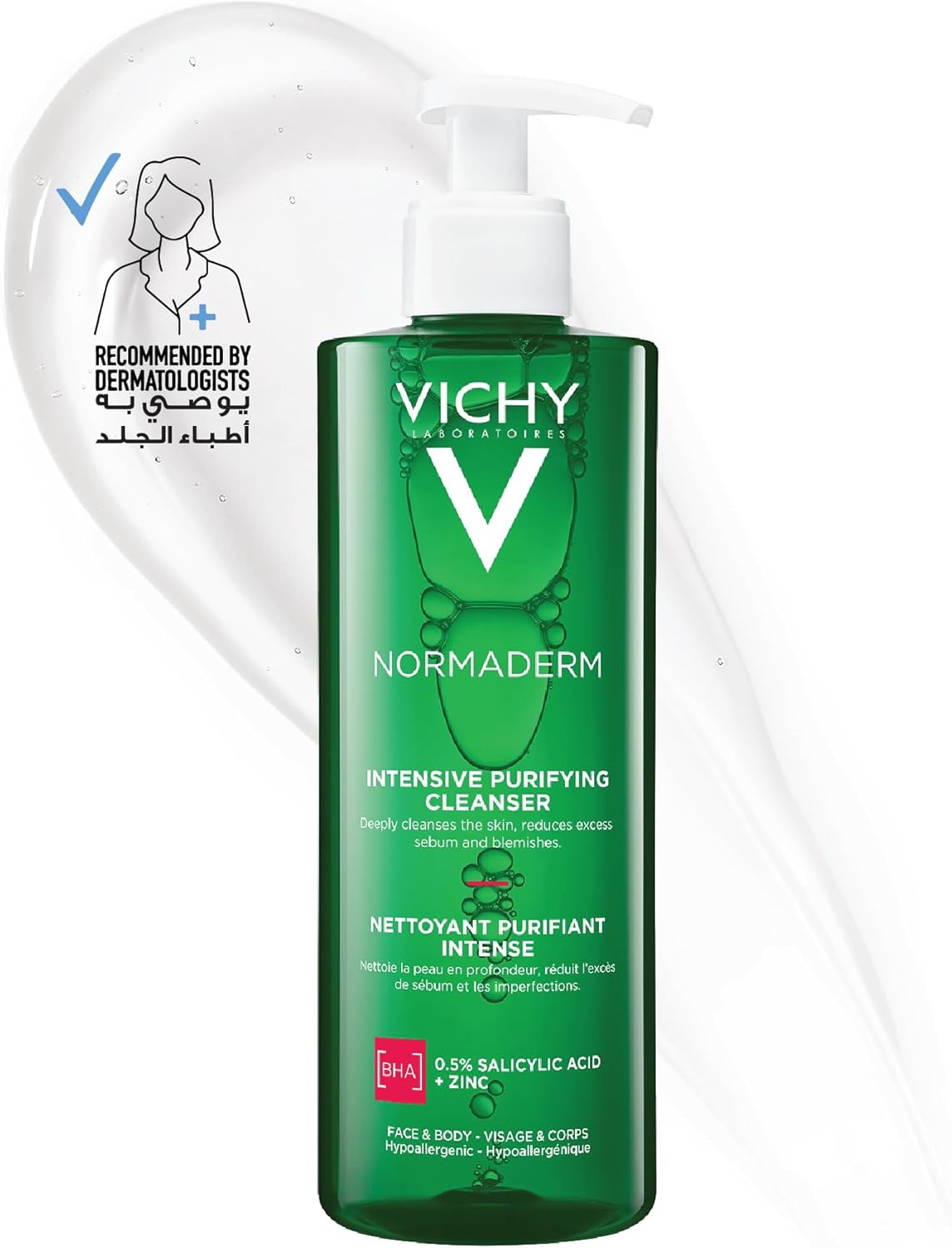 VICHY Normaderm Acne Face Wash – Salicylic Cleanser for Oily Skin