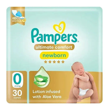 Pampers Ultimate Comfort, Size 0, <2.5 kg, Carry Pack, 30 Diapers