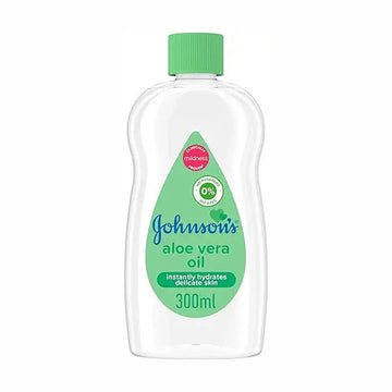 Johnson's Baby Oil with Aloe Vera 300ml – Locks in Moisture, Gentle on Baby Skin, Leaves It Soft & Smooth, Ideal for Massage & Daily Use
