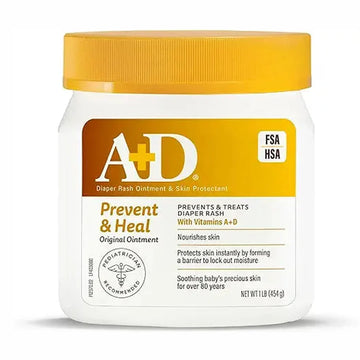 A+D Original Diaper Rash Ointment, Skin Protectant With Lanolin and Petrolatum, (Packaging May Vary) Cream 16 Ounce (Pack of 1)